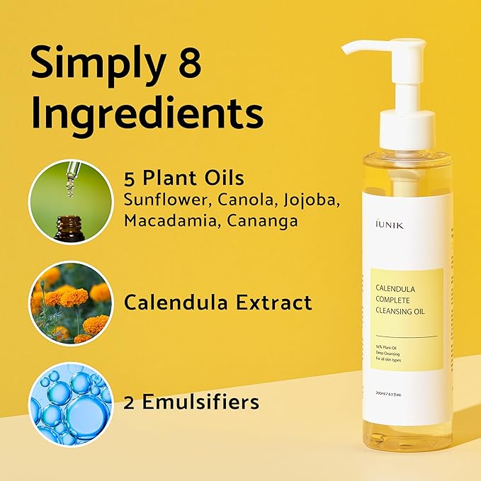 IUNIK Centella Mini Set, Travel Friendly Skincare Set, Ultra calming and hydrating for sensitive skin: Tea Tree Relief Toner, Serum, Centella Calming Gel with Oil Cleanser