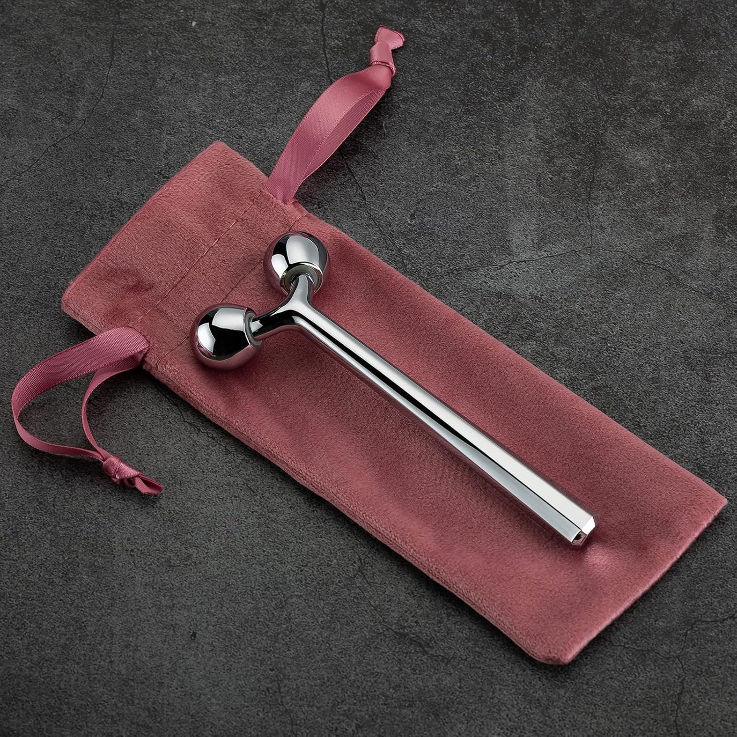 Tekson Facial Roller Massager, 3D Metal face Massage GuaSha Tool for Eye Reduce Puffiness, Face Lift, Anti-Aging, Skin Tightening