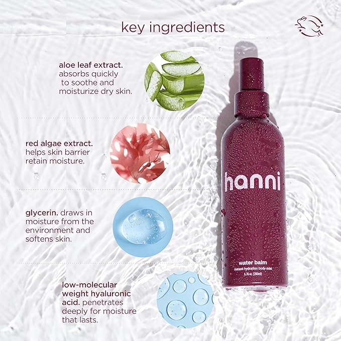 HANNI Splash Salve Body Mask and Water Balm Hydrating Body Mist Bundle