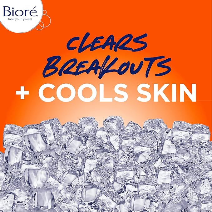 Bioré Blemish Fighting Ice Cleanser Face Wash with Salicylic Acid, Clears and Helps Prevent Acne Breakouts, Cools & Refreshes Skin, Oil Free, 6.77 Oz
