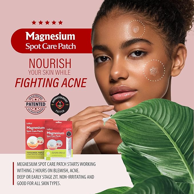 FreeGo Magnesium Acne Patches for Face. Blemish.Zit & Dark Spots from Post-Blemish, Acne .Zit. Self Dissolving,Hydrocolloid, Tee Tree oil & more (S 15pc)
