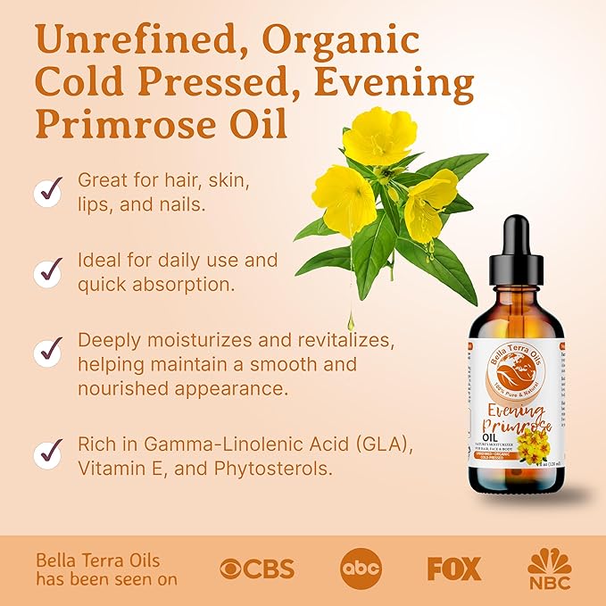 Bella Terra Oils Premium Evening Primrose Oil for Radiant Skin – 1gallon, Deep Hydration, Revitalizing, Quick Absorbing