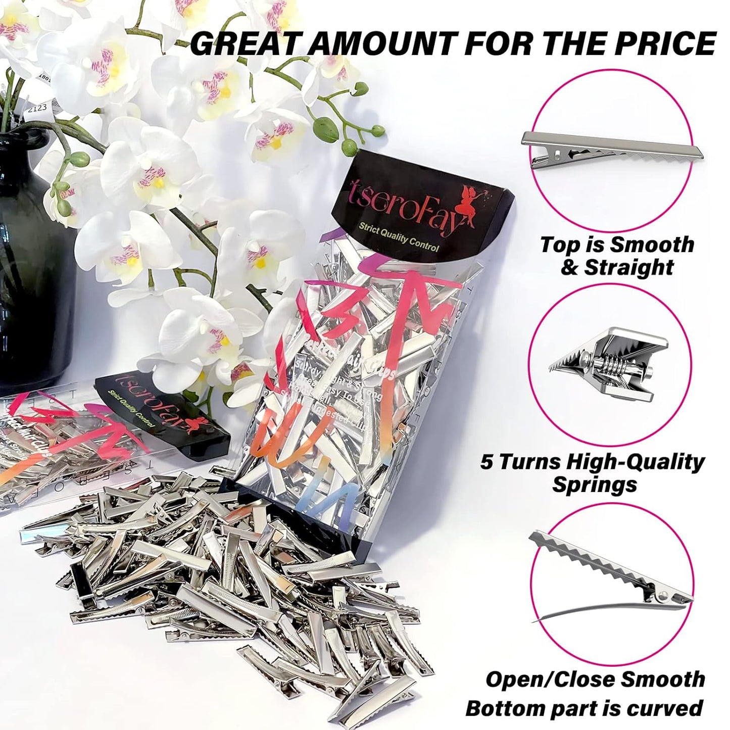 120Pcs Alligator Hair Bows Clips for Crafts,(4.5cm/1.77") DIY Bow Clips Bulk, Gator Metal Clip, Hairdresser Clips for Bow Making, Large Plain Clips Supplies 1.77" Dreadlock Dreads Retwist