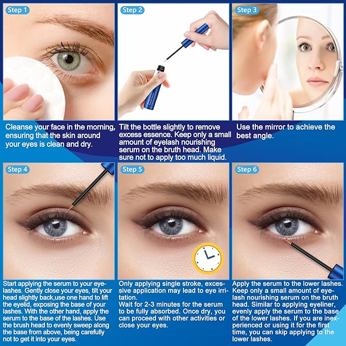 Advanced Eyelash Growth Serum for Lash: Premium Lash Enhancer for Natural Thicker and Longer Lashes – Booster for Enhanced Eyelash Thickness