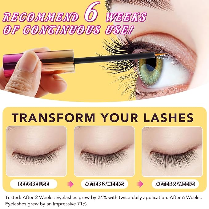 Lash Serum - 5ml Rapid Eyelash Growth Serum,eyelash serum,Growth Thickness, Stronger, Healthier Lashes & Brows, Vegan & Cruelty-Free