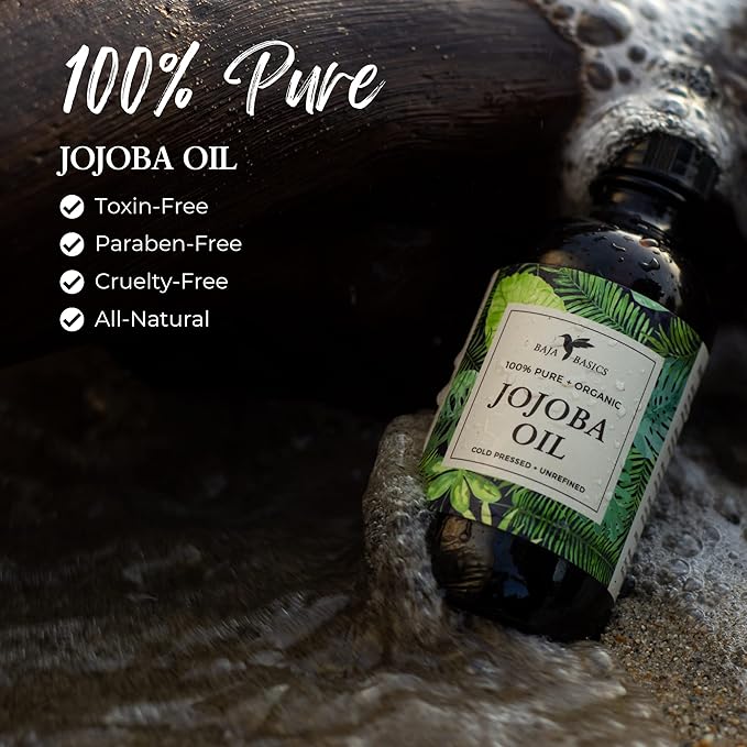 Pure Jojoba Oil for Skin Cold Pressed Moisturizer for Face, Body, Nails and Hair – Multi-Purpose Beauty Product – Vitamin E – Anti-Aging, Hydrating Oil for Men and Women – 4 oz Bottle
