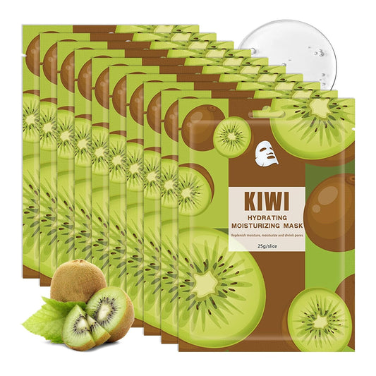 10PCS Hydrating Facial Sheet Mask,Moisturizing Face Masks Skincare Gift Set,Long Lasting Face Mask Skin Care & Facial Mask Kit for All Skin Types 06