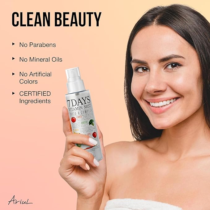 Ariul 7 Days Vitamin Mist - 4 in 1 Hydrating Face Mist, Makeup Setting Spray & Facial Toner, Perfect Makeup Finish Spray for Dewy Look, Suitable for All Skin Types (5.07 Fl.Oz) (Pack of 2)
