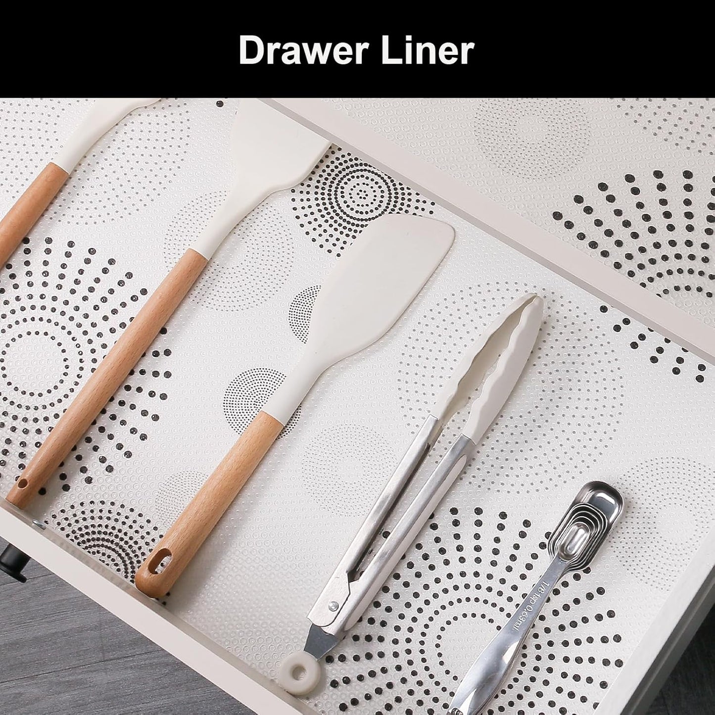 Cooyes Shelf and Drawer Liner for Kitchen Cabinets – Non-Adhesive, Waterproof, Non-Slip Cabinet Liners for Scratch Protection, Desk, Refrigerator, Shelves, Drawers with Modern Pattern