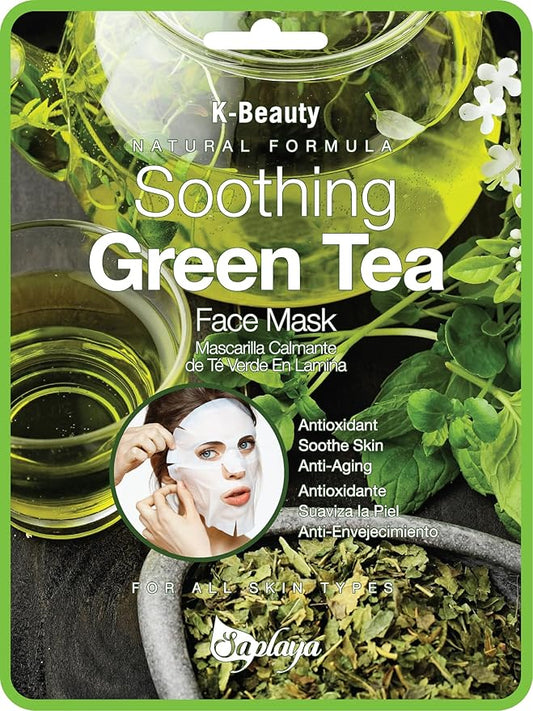 Face Masks 6 Pack Scented Facemask Sheets Skin Care Mask Single Scent K-Beauty Natural Formula