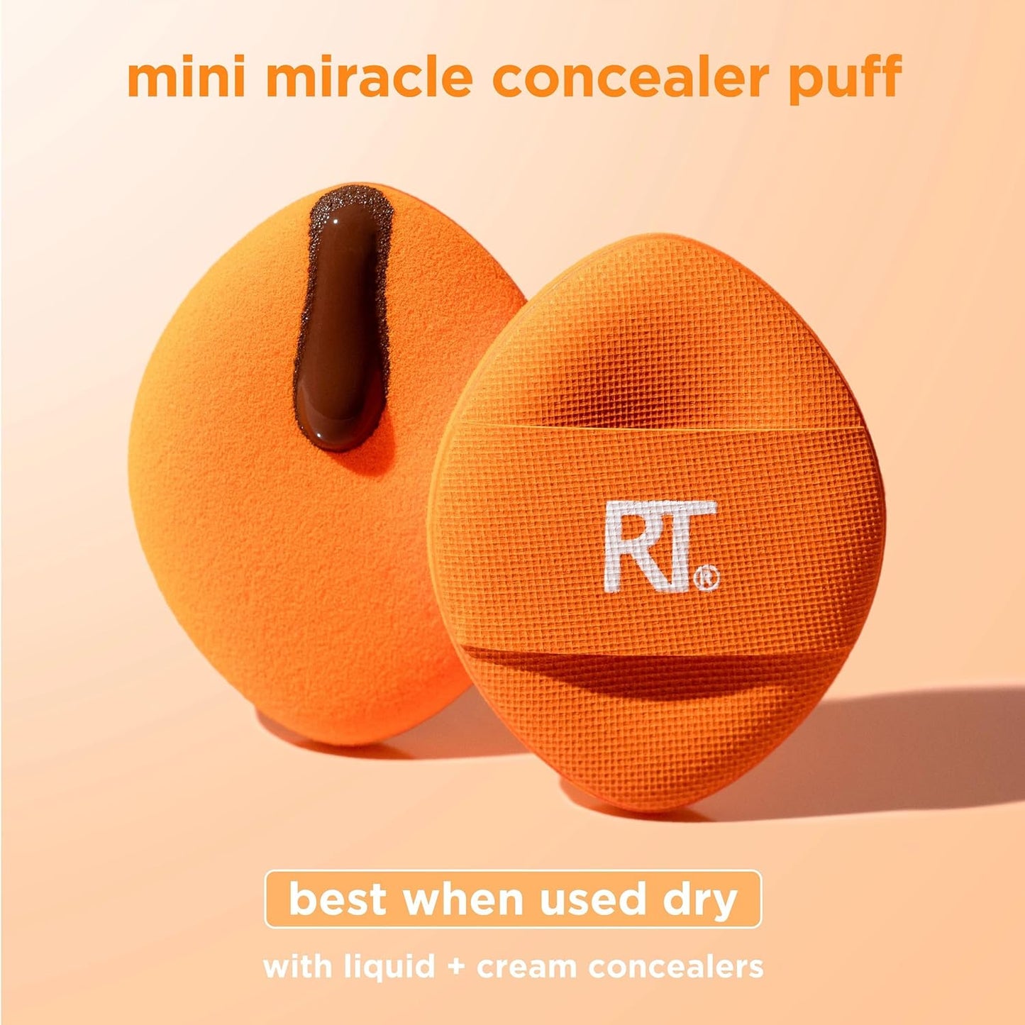 Real Techniques Mini Miracle Concealer Puff 6 Pack, Small Makeup Puff For Liquid & Cream Foundation & Concealer, Targeted Concealing Under Eyes & Blemishes, Travel Friendly, Vegan, & Cruelty Free