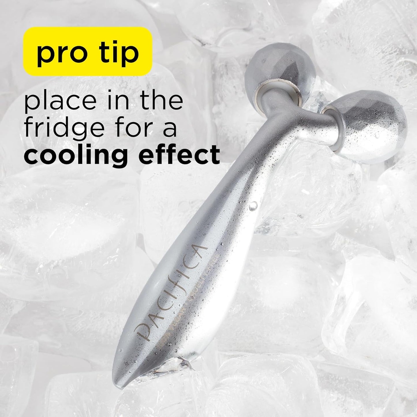 Pacifica Future Youth Stainless Steel Face Roller – Cooling Dual Gua Sha Facial Massager for Sculpting, Contouring & De-Puffing – Anti-Aging Skin Care Tool for Wrinkles & Fine Lines Lymphatic Drainage