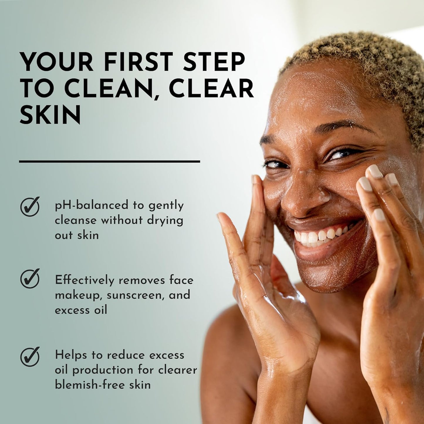 BOLDEN Skin Clarifying Cleanser | pH-balanced Sulfate-free Foaming Gel Cleanser for Oily and Blemish-prone Skin | 5.1 Fl Oz