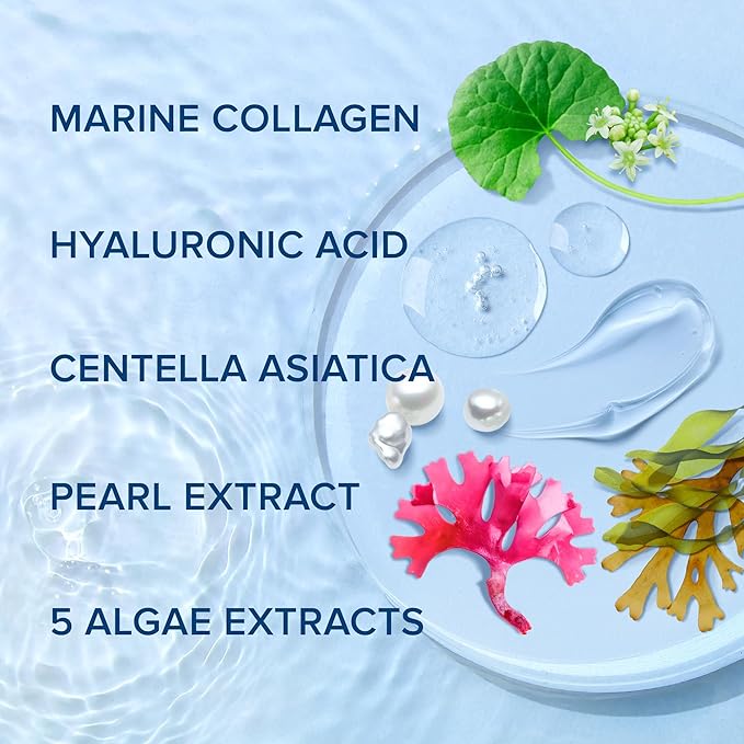MAREE Collagen Facial Mask with Hyaluronic Acid 2 PACK - Sheet Face Masks Skincare with Green & Red Algae Extract - Hydrating Mascarillas Faciales For Women Skin Care | Facial Mask 2 Pack
