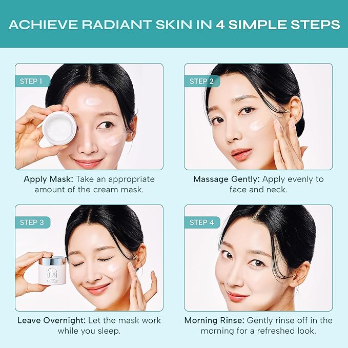 Marinavi - Sleeping Overnight Cream for Skin care - Anti-Aging Overnight Cream - Natural Skincare - Overnight Face Mask - Anti-Wrinkle Skincare - Hydrating, Soothing, & Healing
