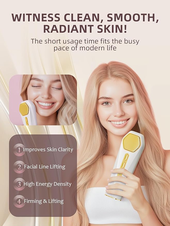 Multifunctional Facial Massager, Real Glass Glow Device for Face and Neck, Portable Face Massager Tool for Skin Care Pore Care, Enhanced Skin Radiance Effective Against Dullness