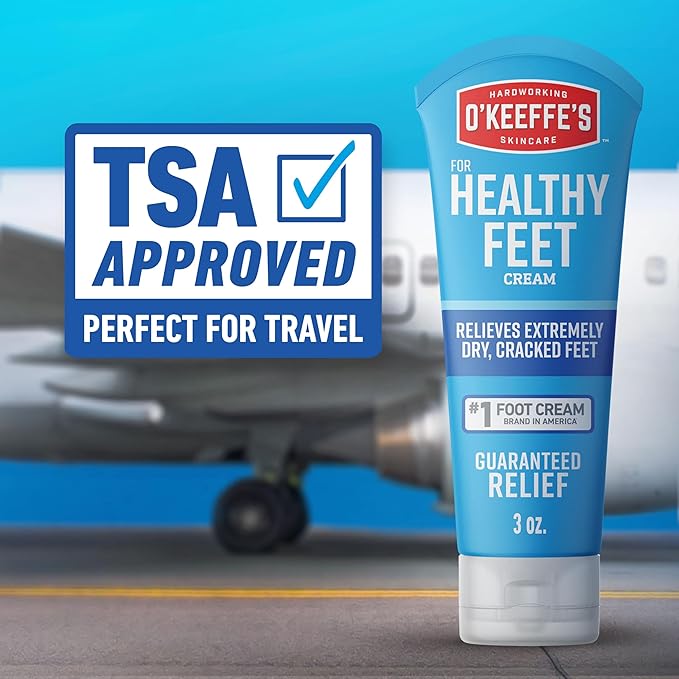 O'Keeffe's for Healthy Feet Foot Cream - 3 oz Tube (2 Pack) - Guaranteed Relief for Extremely Cracked, Dry Feet, Repairing Skincare, Instantly Boosts and Retains Moisture Levels