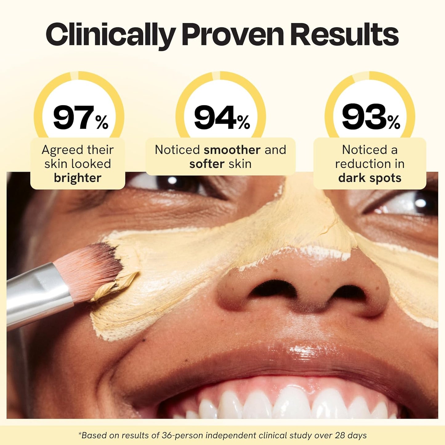 Gleamin Vitamin C Clay Mask for Dark Spots, Turmeric Clay Face Mask Skin Care, Deeply Cleanses & Refines Pores, Brightens Uneven Tone and Helps Improve Post-Blemish Scarring & Texture - 5 Oz