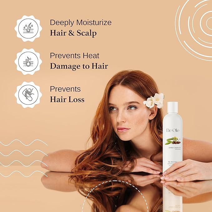 | Golden Jojoba Oil | 100% Pure & Natural | Face, Hair and Body | Cold Pressed | Soap Making & Massage | Carrier Oils | 64fl. oz. (1.89L)