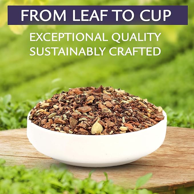 Birdsong Turaco Chai: Organic Apple Chai Herbal Tea, Caffeine Free Tea with 100% Natural Sweet Flavor of Apple, Cardamom and Cinnamon Notes and Health Benefits, Decaffeinated Honeybush Loose Leaf