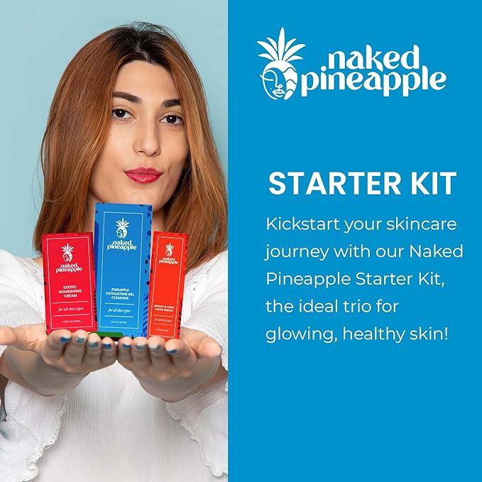 Starter Kit - Skincare Trio with Cleanser, Radiance & Tight Serum, and Nourishing Cream for Hydrated, Firm & Glowing Skin