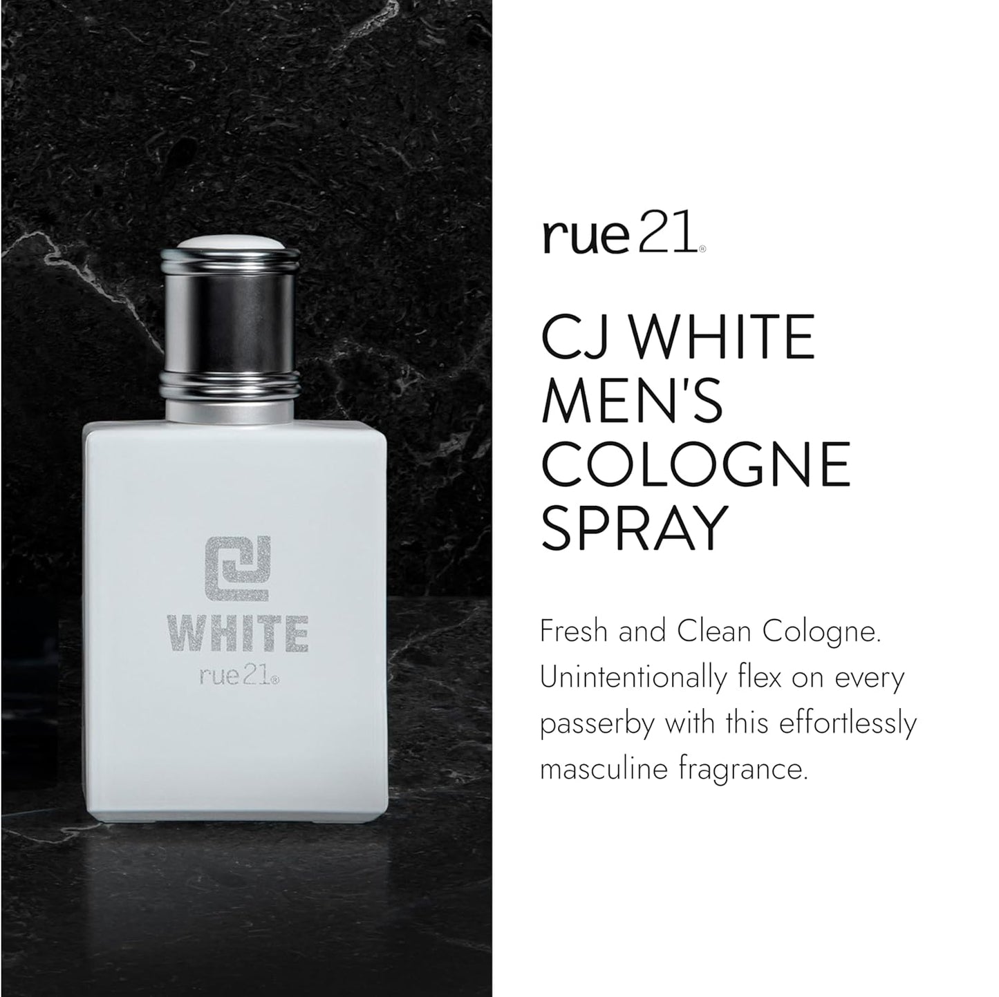 Rue 21 CJ White Men's Cologne Spray - 1.7 fl oz (50 ml)