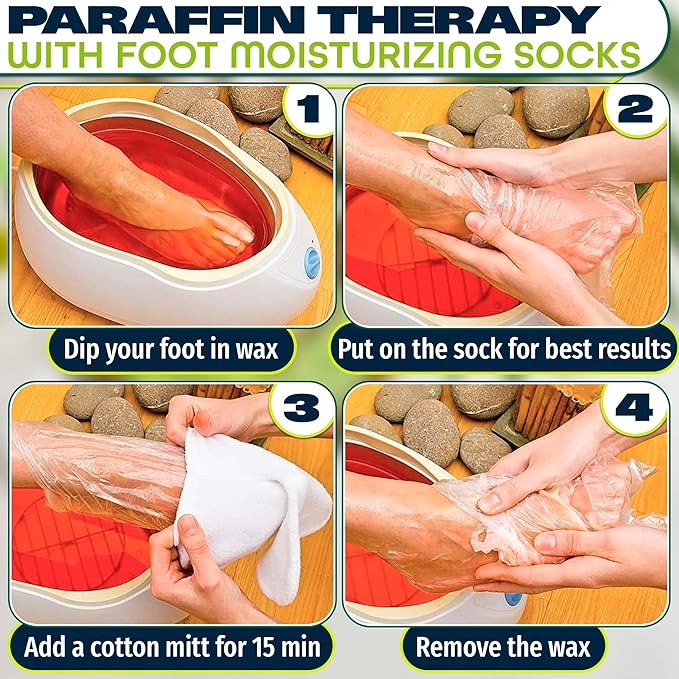 200Pcs Plastic Foot Covers Disposable Socks Foot Gloves - Paraffin Baths Foot Moisturizer Socks - Foot Moisturizing Socks Pedicure Bags for Feet Spa Socks for Women Plastic Socks for Moisturizing Feet