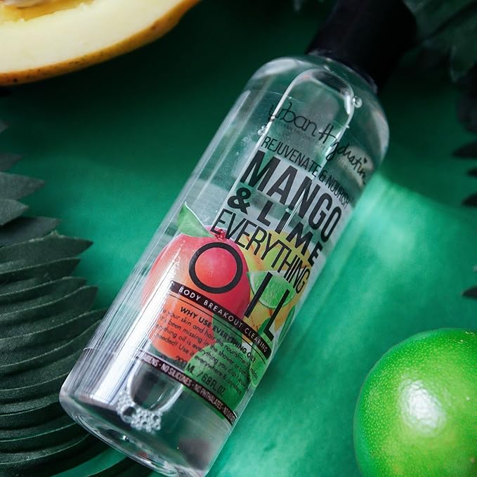 Urban Hydration Rejuvenate & Nourish Mango & Lime Everything Oil | Sulfate, Paraben, Gluten and Dye Free, Helps with Acne, Hydrates, Softens & Improves Overall Appearance of Skin| 6.8 Ounces