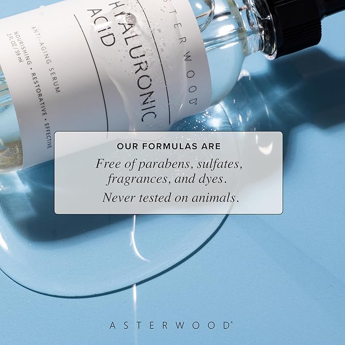 Asterwood Hyaluronic Acid Serum 1 oz + Hyaluronic Acid Cleansing Soap 3.5 oz