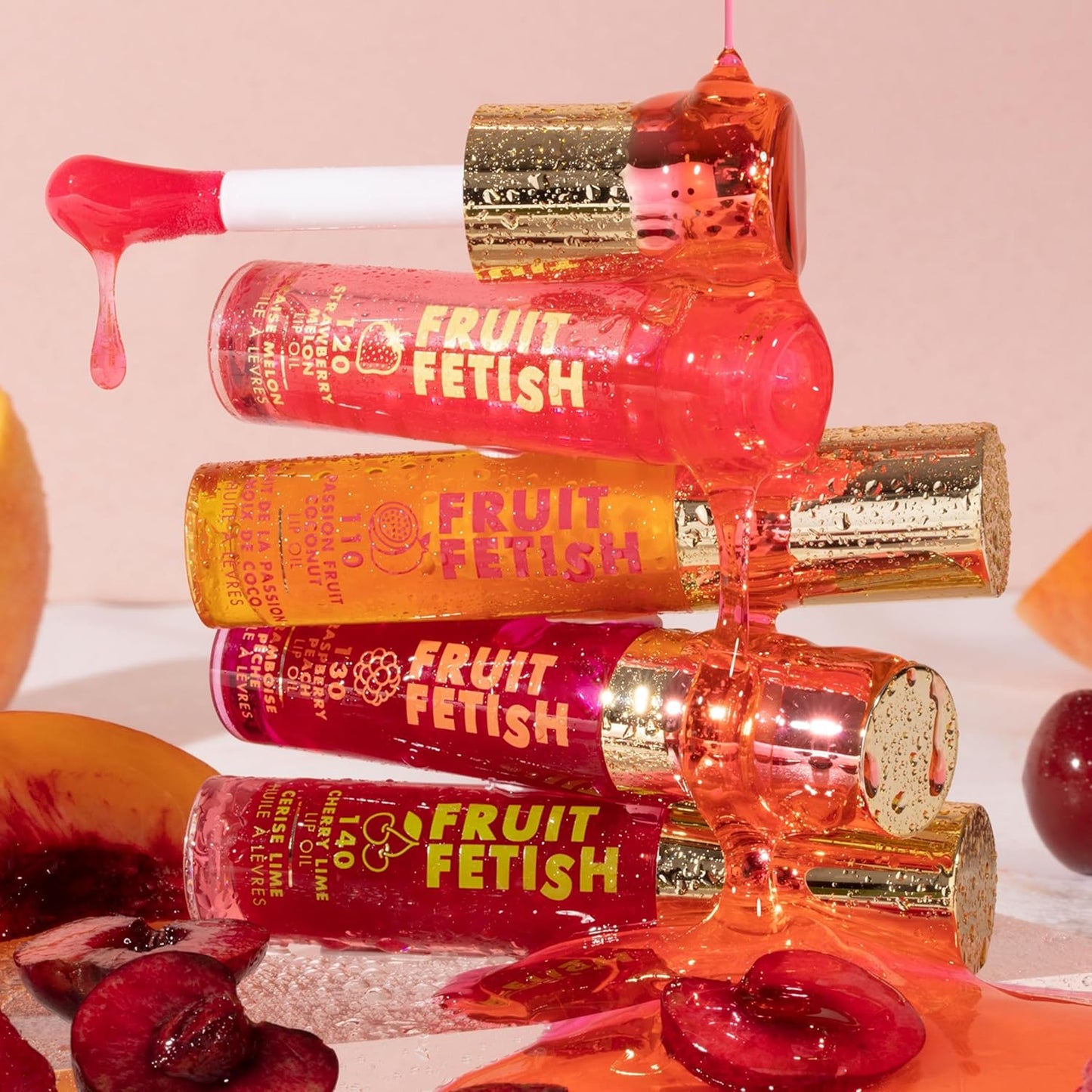 Milani Fruit Fetish Lip Oil Bundle with Vitamin E for Instant Hydration, Fruit Extract Infused Lip Treatment and Moisturizing Lip Gloss - Blackberry Agave + Lychee Nector, 2pk