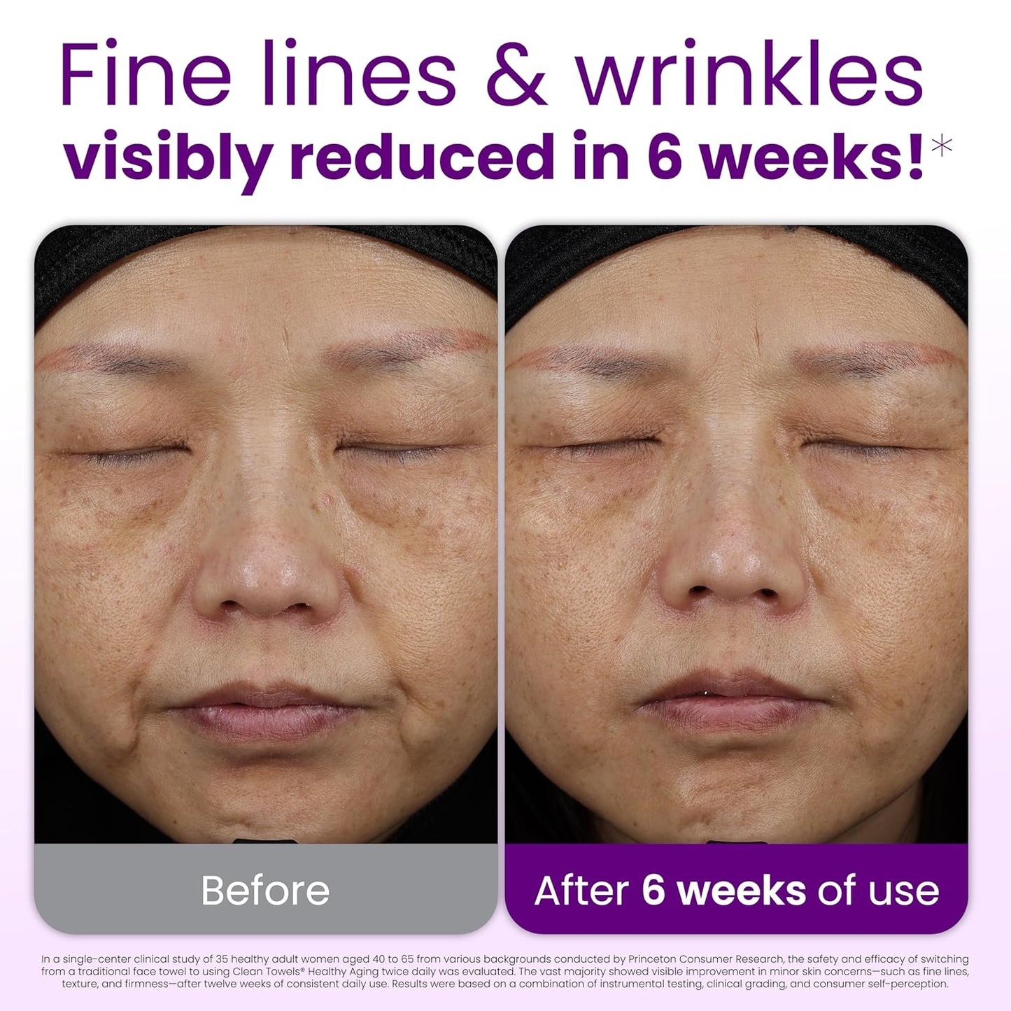 Clean Skin Club Healthy Aging Clean Towels® XL, Smooths Fine Lines Wrinkles & Texture in 6 weeks, Treated for Extra Softness, Disposable Face Towels, Anti Aging Makeup Remover Dry Wipe, 50 count