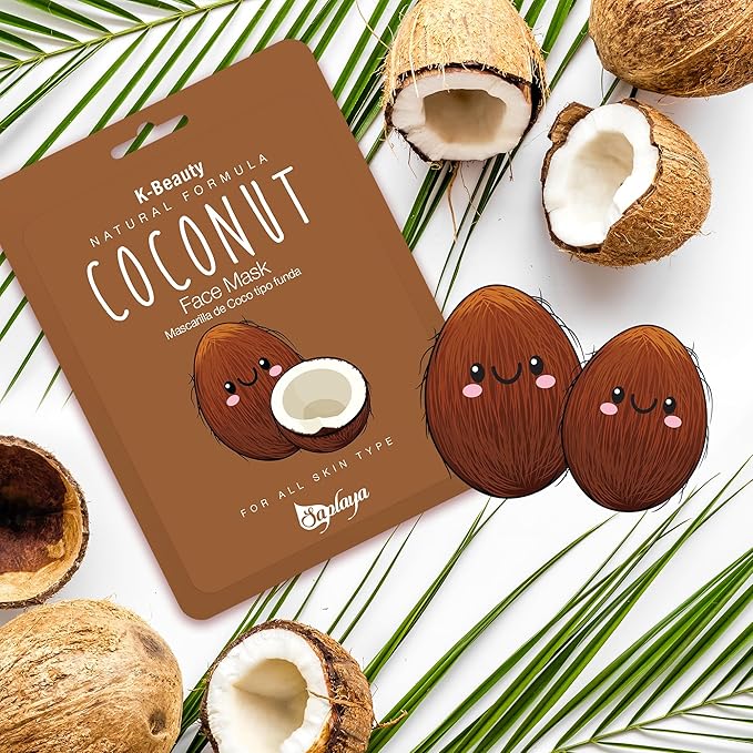 Face Masks 6 Pack Scented Facemask Sheets Skin Care Mask Single Scent K-Beauty Natural Formula