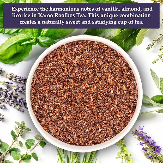 Birdsong Karoo Rooibos: Organic Rooibos Herbal Teas, Light and Refreshing Caffeine Free Tea with 100% Natural Sweet Flavor, South African Honeybush Red Tea, 20 Pyramid Tea Sachets