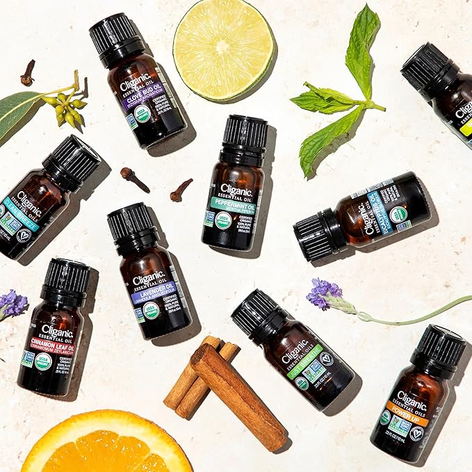 Cliganic Organic Geranium Essential Oil, 100% Pure Natural for Aromatherapy | Non-GMO Verified (Packaging May Vary)