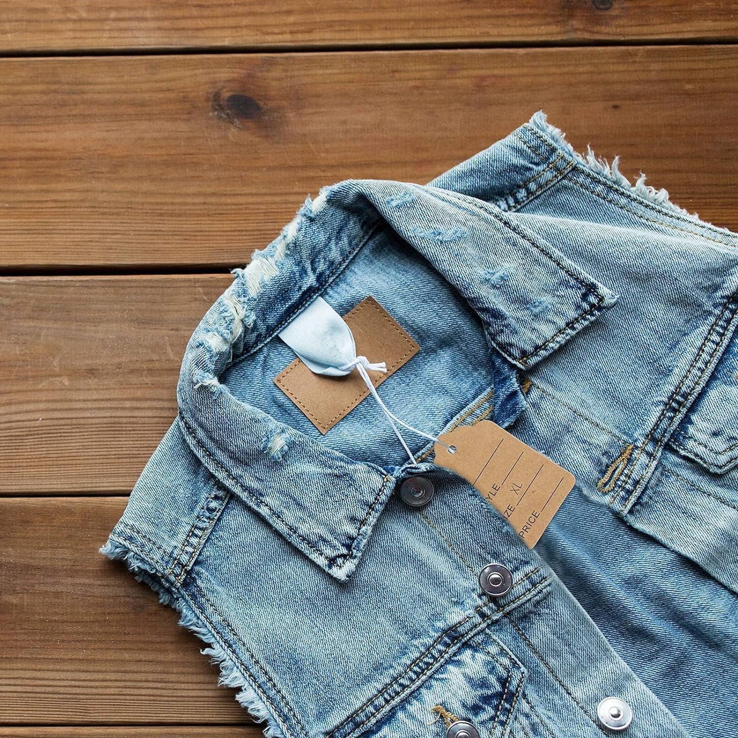 100–500PCS Custom Price Tags with String, Personalized Kraft Hang Tags for Clothing, Jewelry, Bags, Wedding, Small Business&Gift Packaging